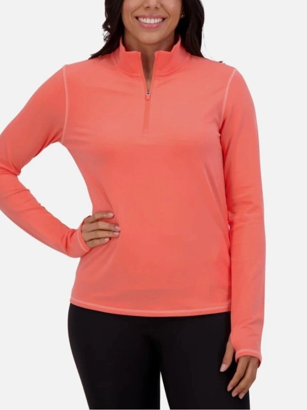 Soybu Women's Active Long Sleeve Quarter-Zip Top NEW